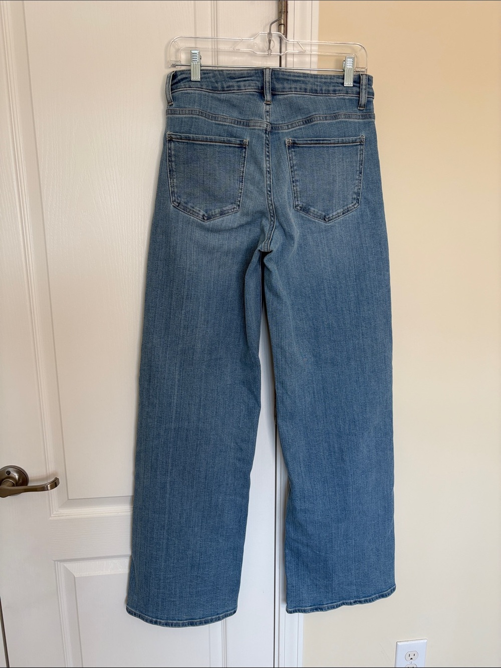 Quince Bella Stretch Wide Leg Jean Frosted Blue Size 28 34 inseam extra long - Picture 8 of 10